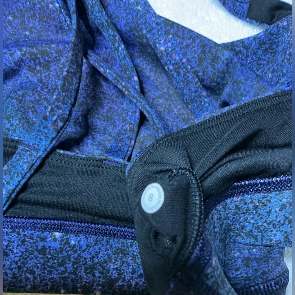 Women Lululemon Athletica Sports Bra Comfort springless blue and purple size 8 - Picture 3 of 7